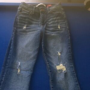 Classic Blue Distressed Women Jeans